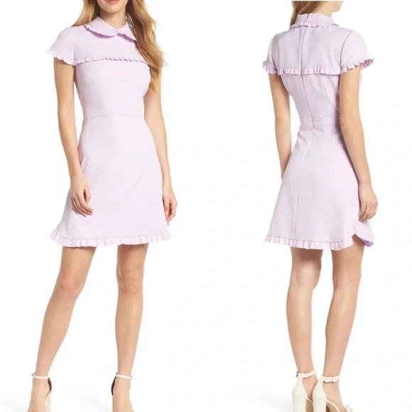 New Gal Meets Glam Emma Ruffle Crepe Dress Collared lilac
Peter Pan collar plus - Picture 1 of 13